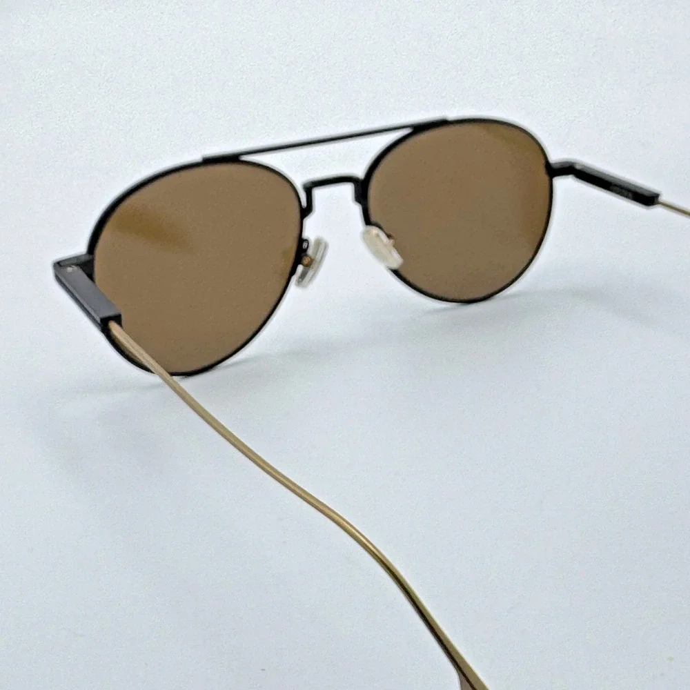 Ermenegildo Zegna Sunglasses EZ0288 49E Matte Dark Brown Aviator Brown Lens 55mm